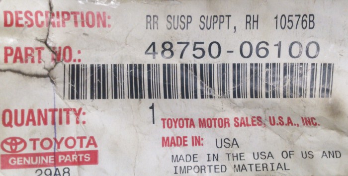 Суппорт амортизатора TOYOTA CAMRY V40 4875006100