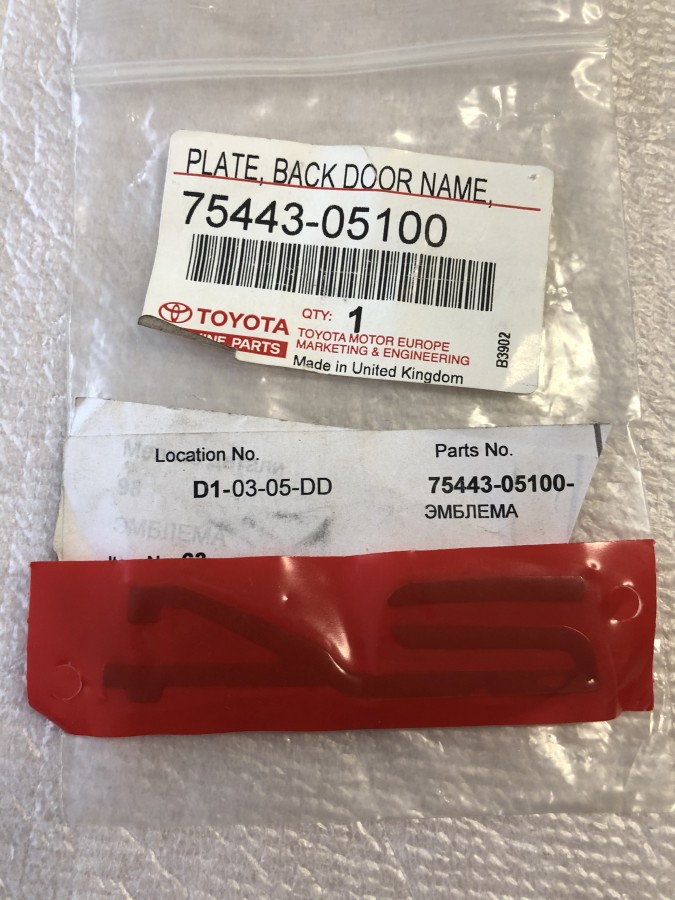 Эмблема задняя 2.4 TOYOTA Avensis T25 7544305100